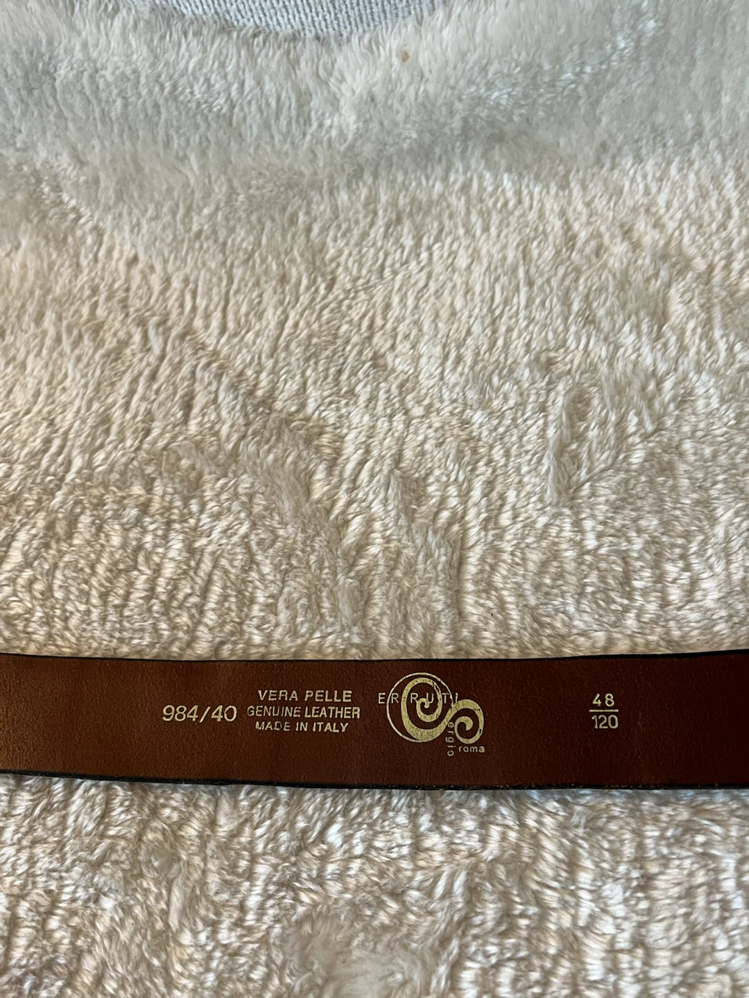 ERRUTI Sergio Roma Brown Leather Belt - photo 5