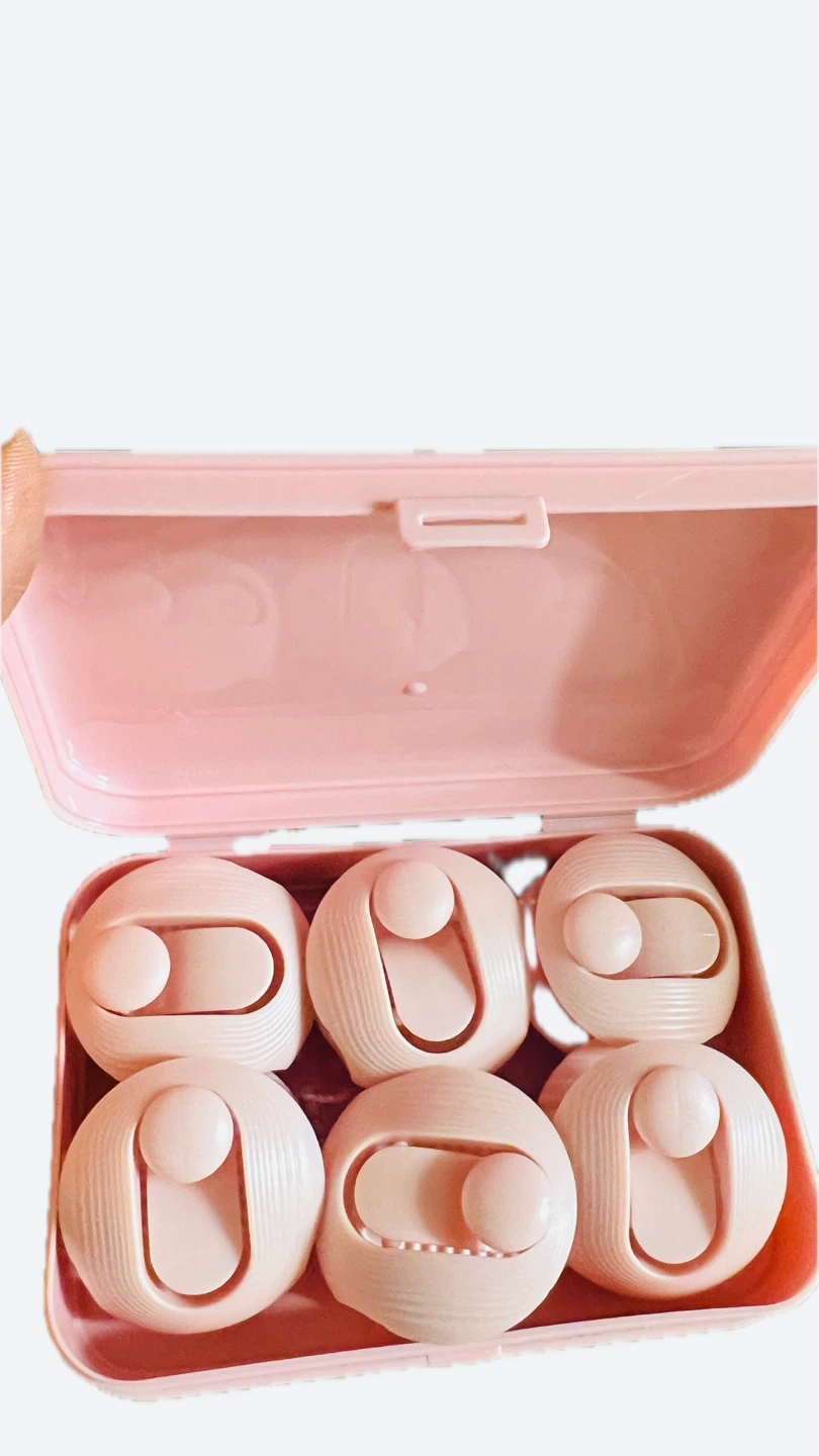 Pink Cable Clips with Storage Case