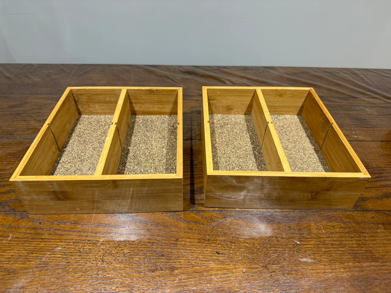 Set of 2 Bamboo Drawer Organizers