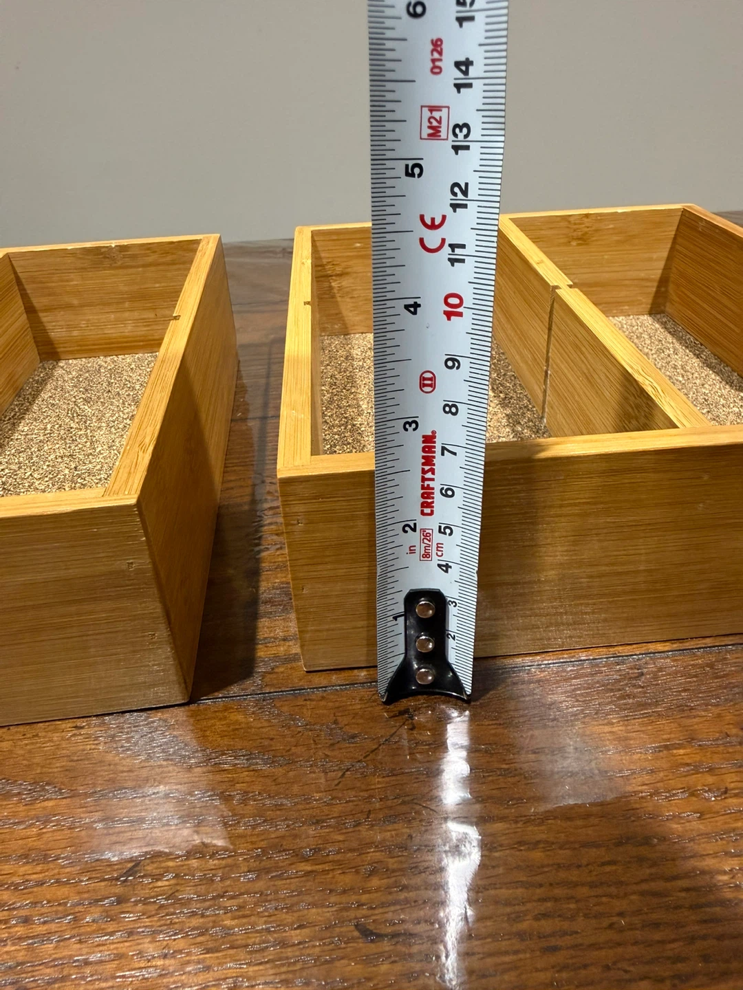 Set of 2 Bamboo Drawer Organizers - photo 3