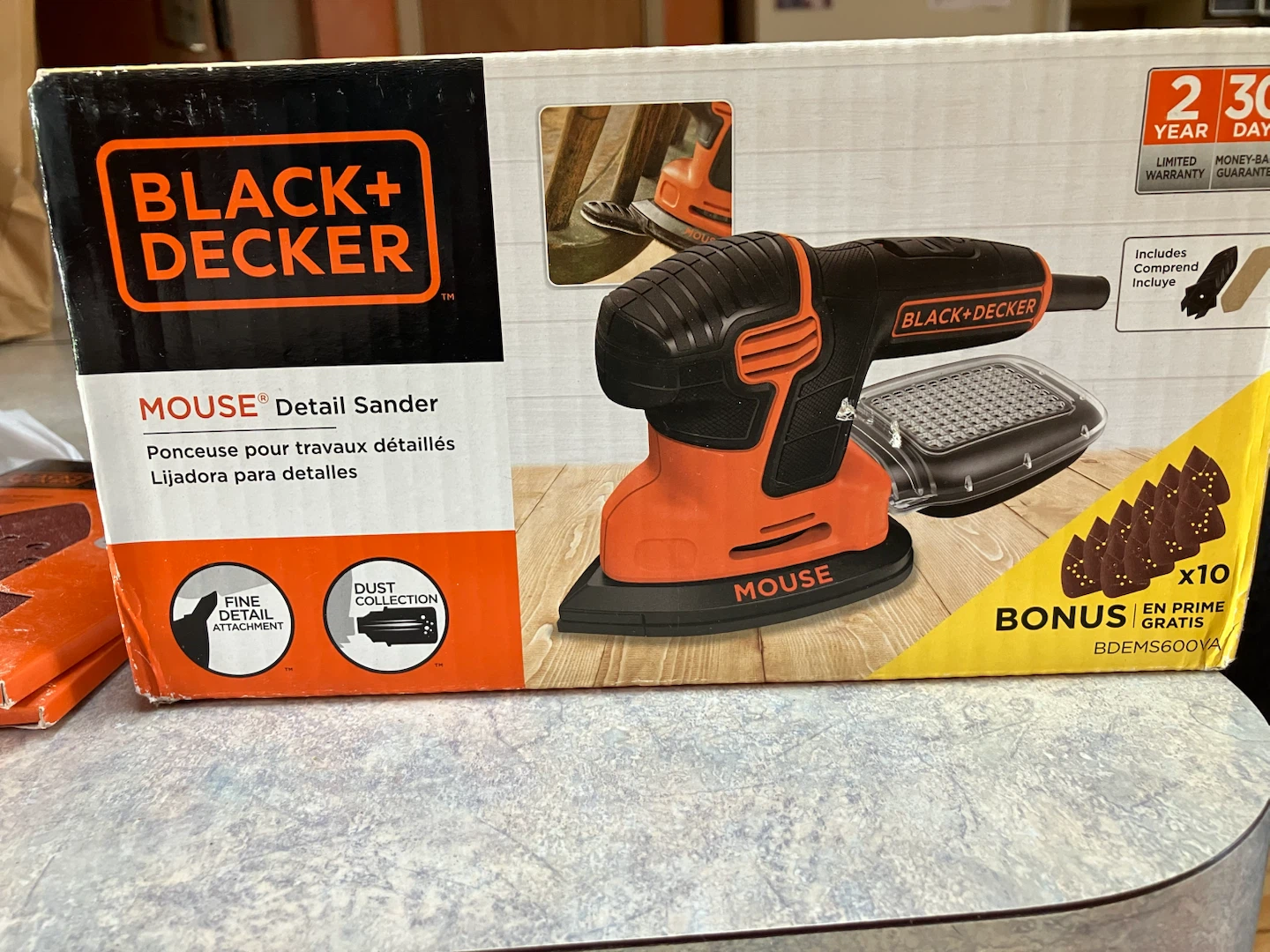 Black+Decker Mouse Detail Sander and Sandpaper Set - photo 2