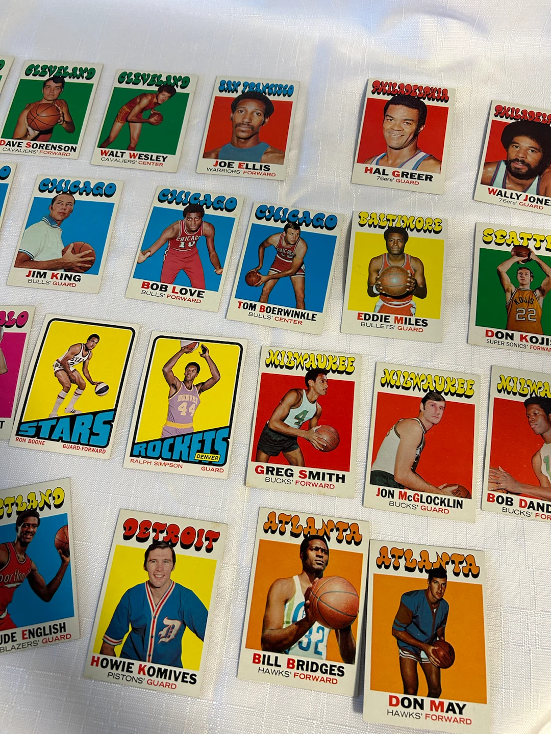 Collection of Vintage 1970s NBA Basketball Cards