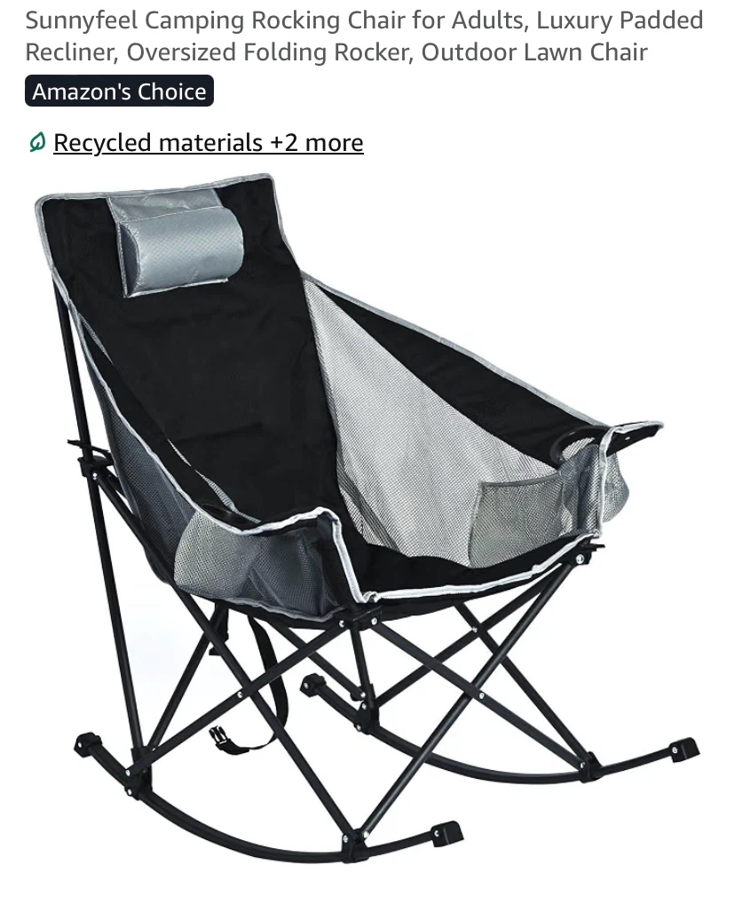 New Sunnyfeel Oversized Camping Rocking Chair