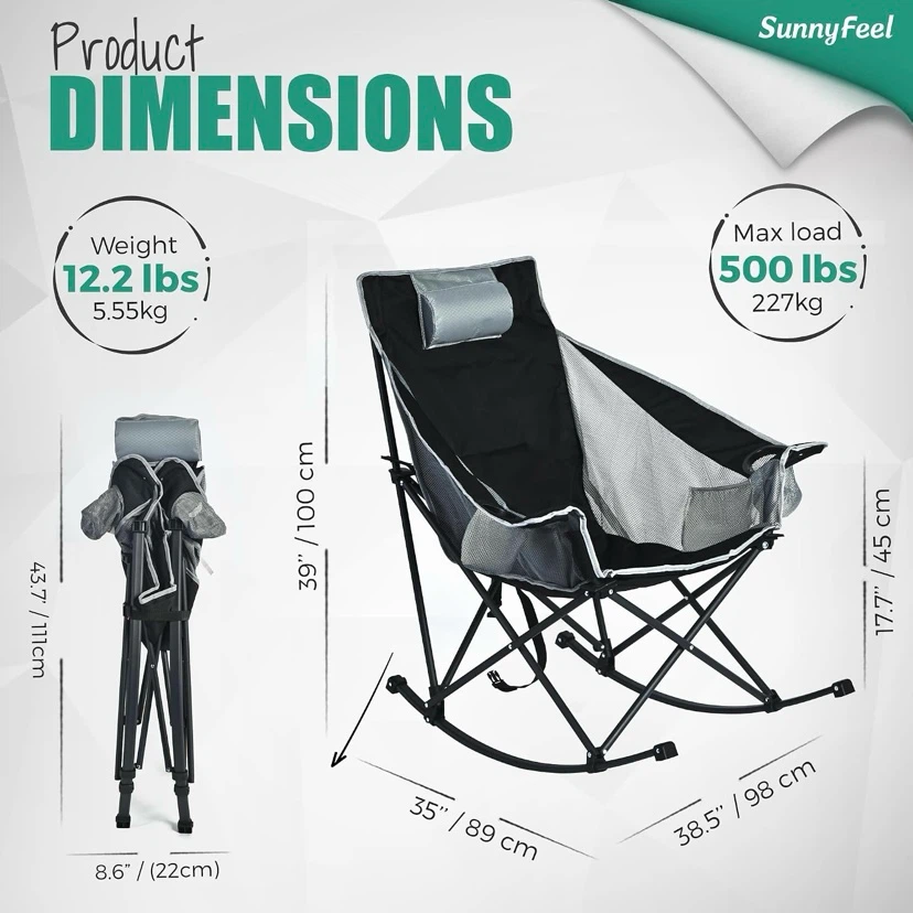 New Sunnyfeel Oversized Camping Rocking Chair - photo 2