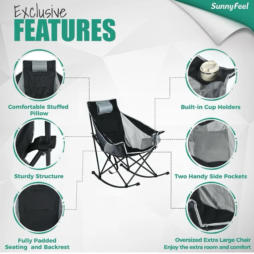 New Sunnyfeel Oversized Camping Rocking Chair - photo 3
