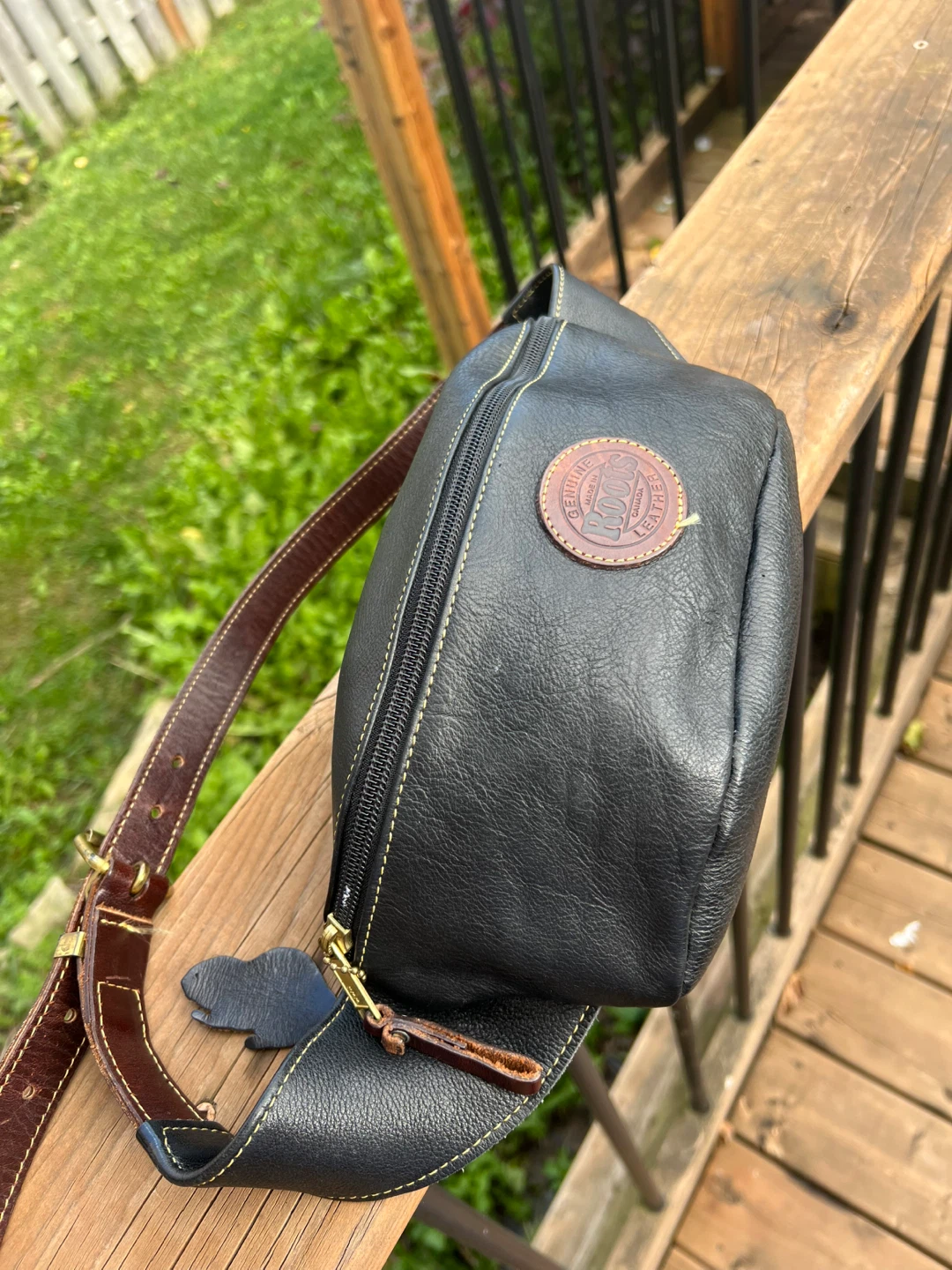 Roots Leather Belt Bag