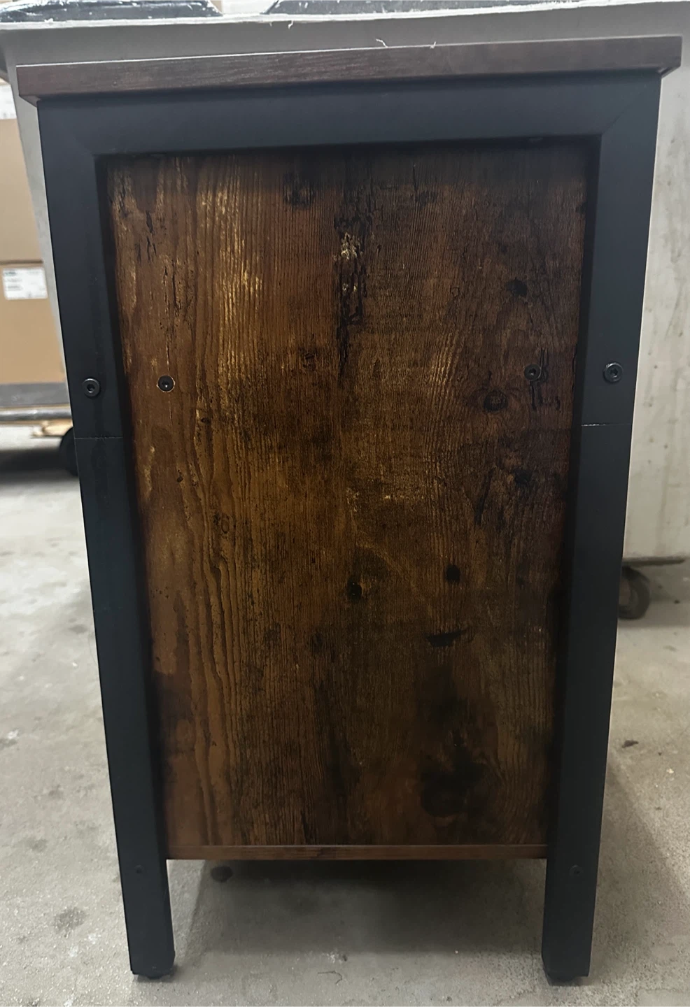 Industrial Style Nightstand with Drawer and Cabinet - photo 2