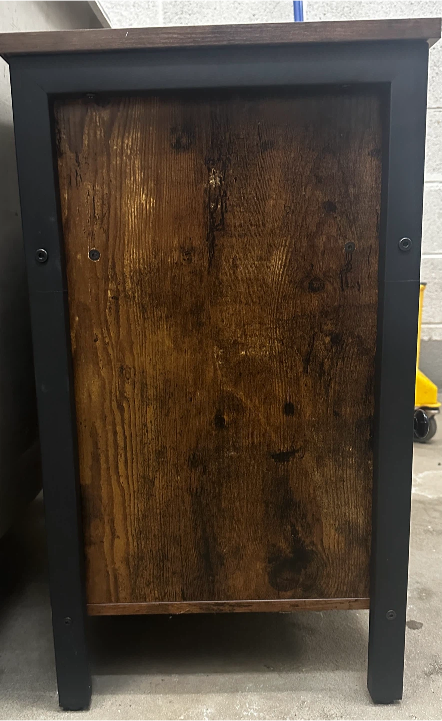 Industrial Style Nightstand with Drawer and Cabinet - photo 4
