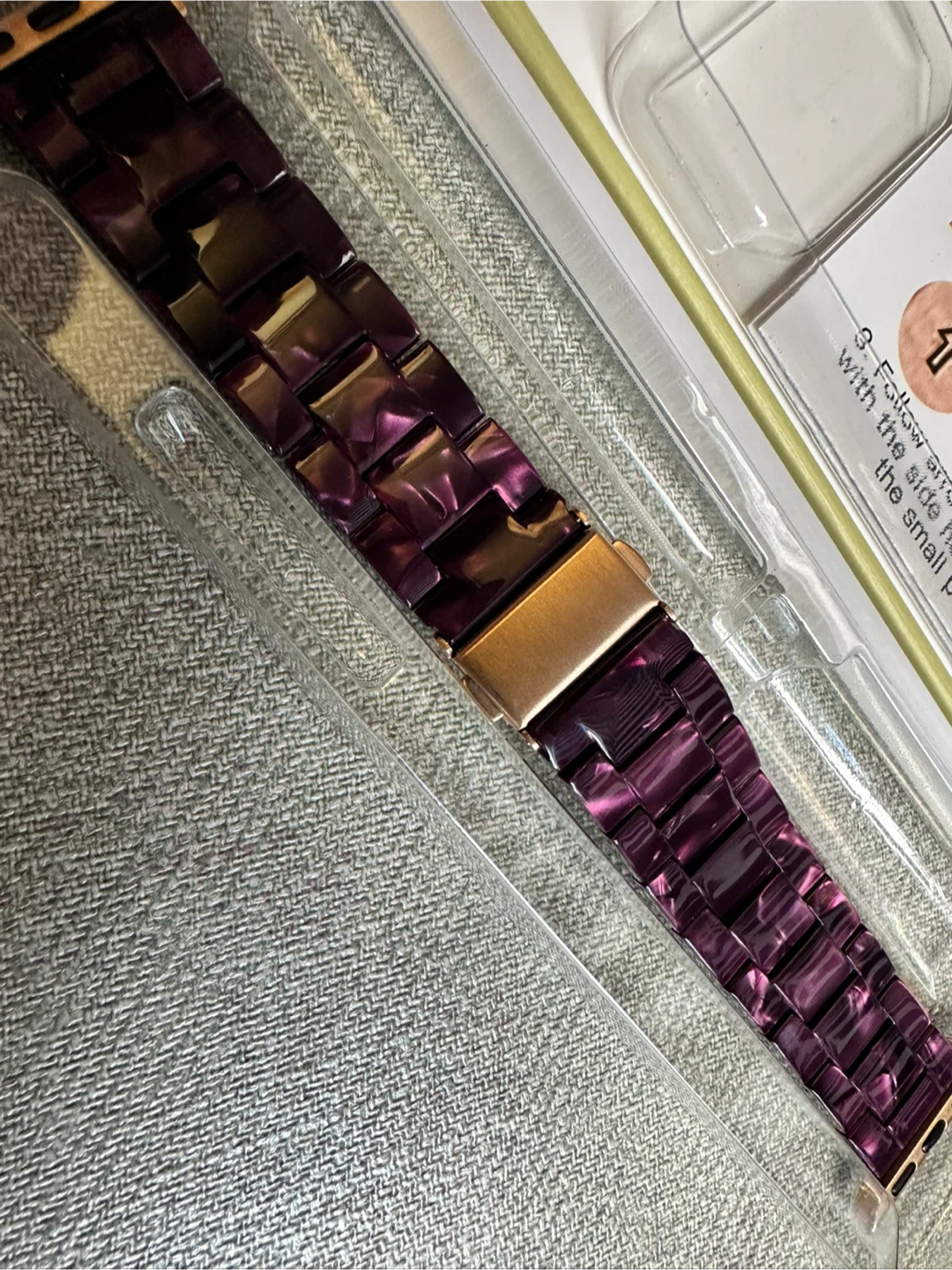 Purple Resin Watch Band for Apple Watch - photo 2