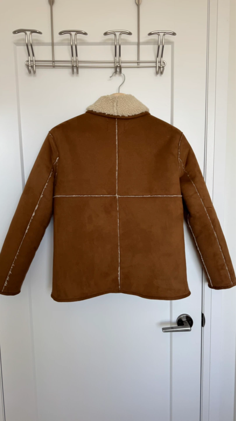Wilfred Free Sherpa-Lined Faux Suede Jacket - photo 2