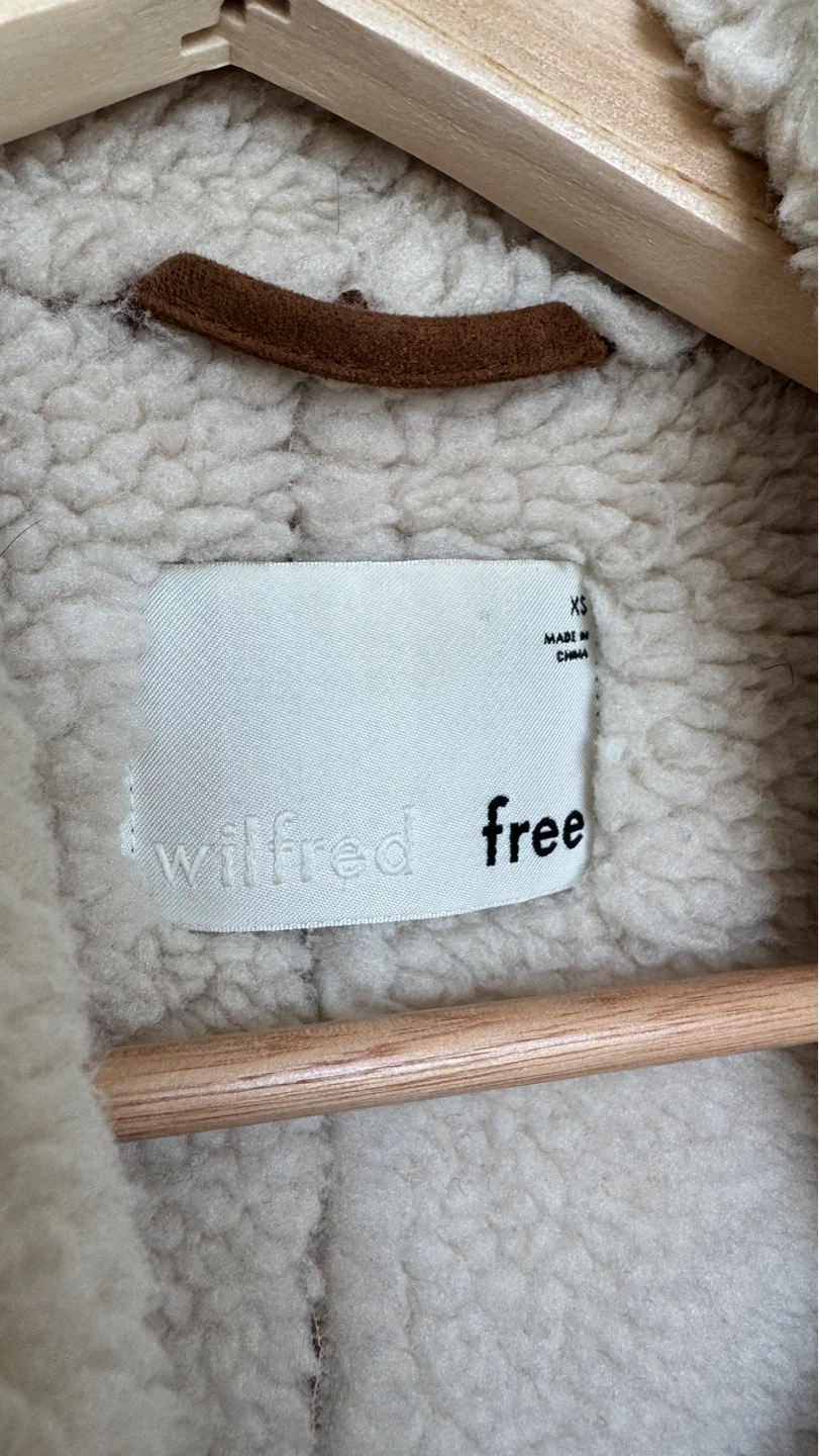 Wilfred Free Sherpa-Lined Faux Suede Jacket - photo 4