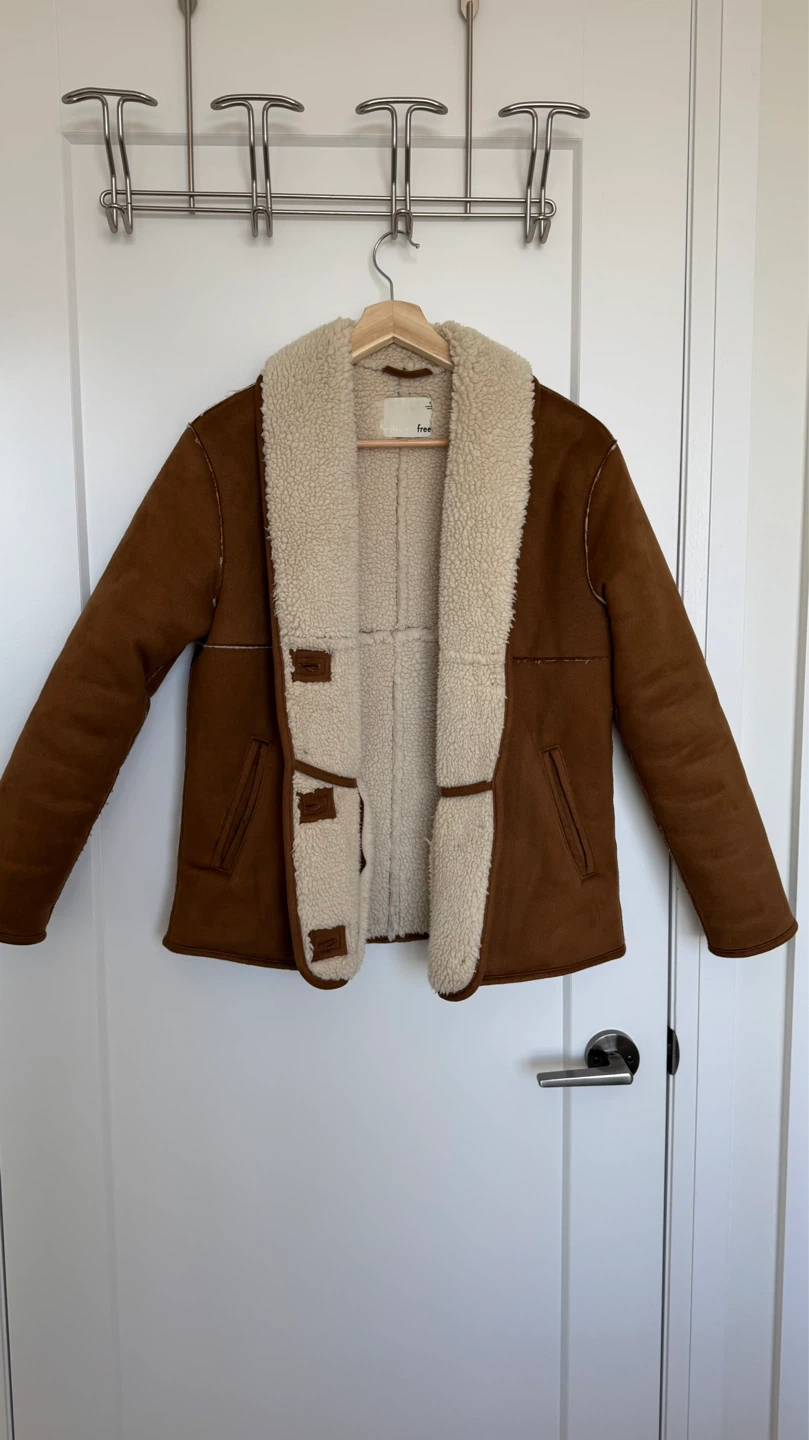 Wilfred Free Sherpa-Lined Faux Suede Jacket - photo 3