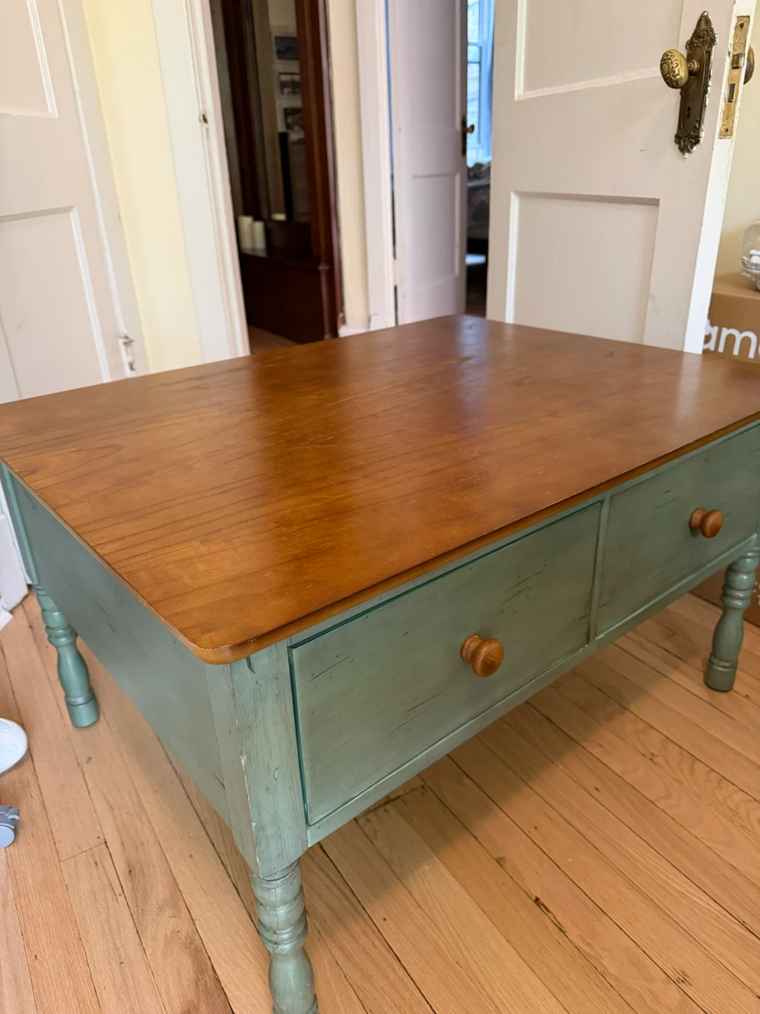 Pier 1 Two-Drawer Solid Wood Coffee Table - photo 3