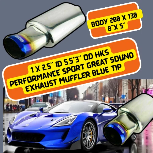 HI-POWER UNIVERSAL SINGLE OVAL EXHAUST MUFFLER