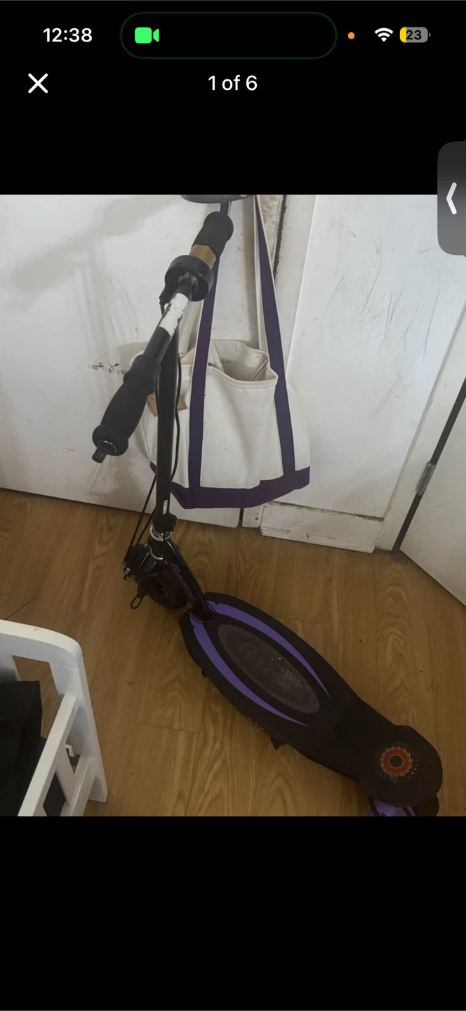 Razor Black and Purple Electric Scooter