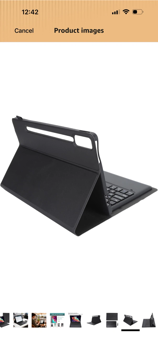 Black Bluetooth Tablet Keyboard and Folio Case - photo 2