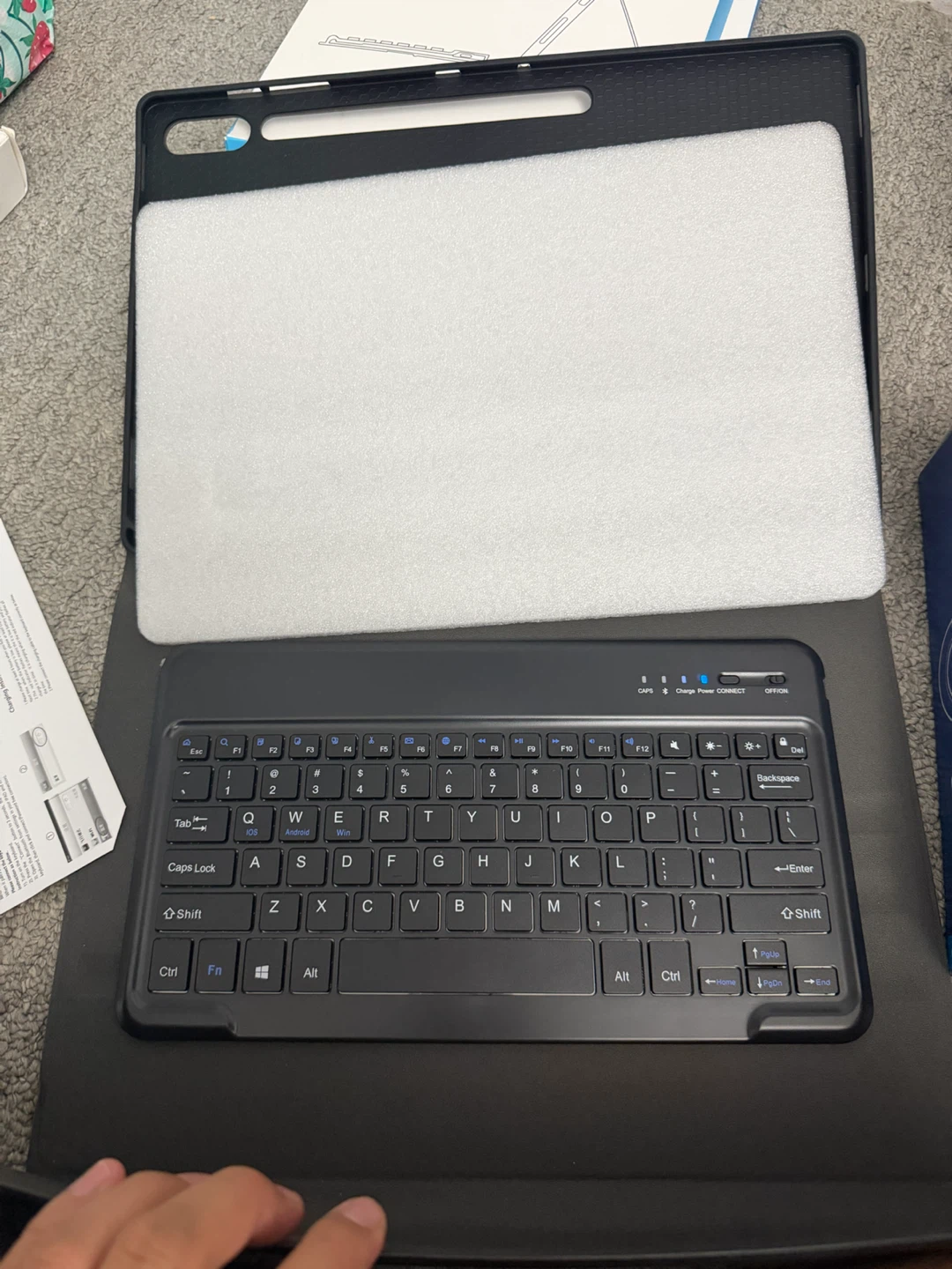 Black Bluetooth Tablet Keyboard and Folio Case - photo 3