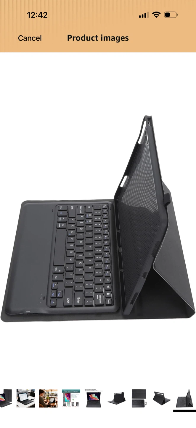 Black Bluetooth Tablet Keyboard and Folio Case - photo 4