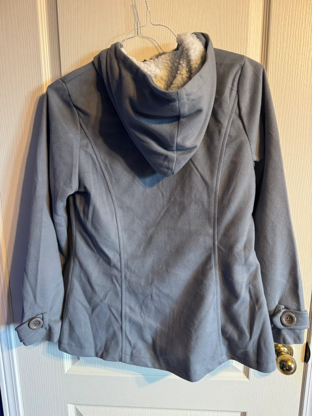 ArtisticTaste Grey Hooded Duffle Coat - photo 2