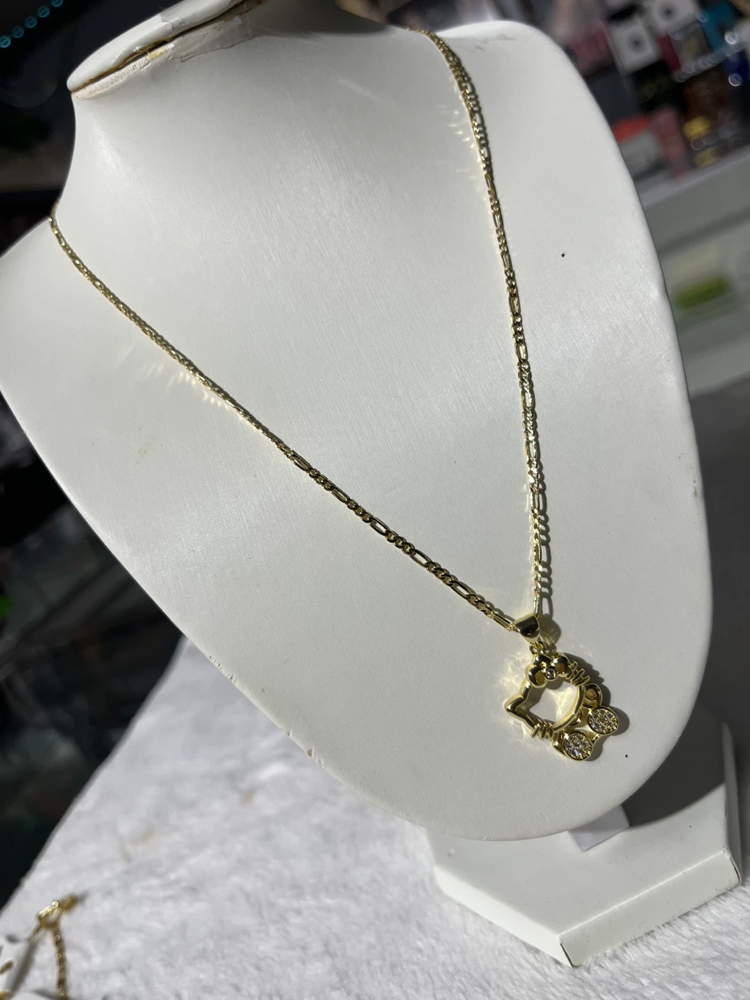 Hello Kitty Gold Tone Pendant Necklace - photo 2