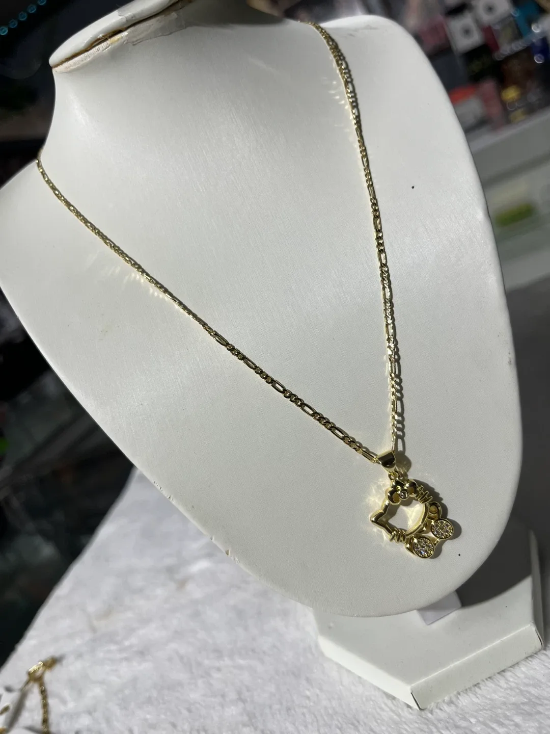 Hello Kitty Gold Tone Pendant Necklace - photo 2