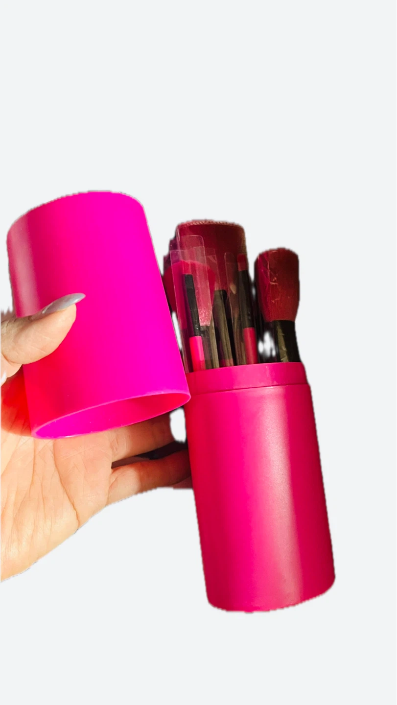 Rose Pink Makeup Brush Set with Case - photo 2