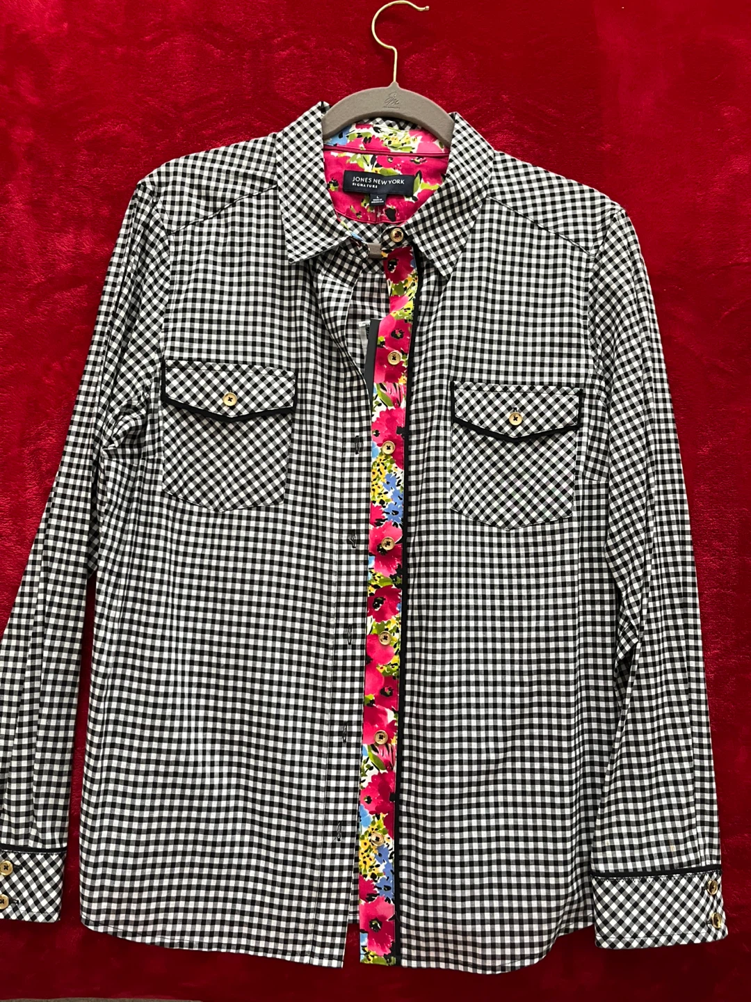 Jones New York Signature Gingham Shirt