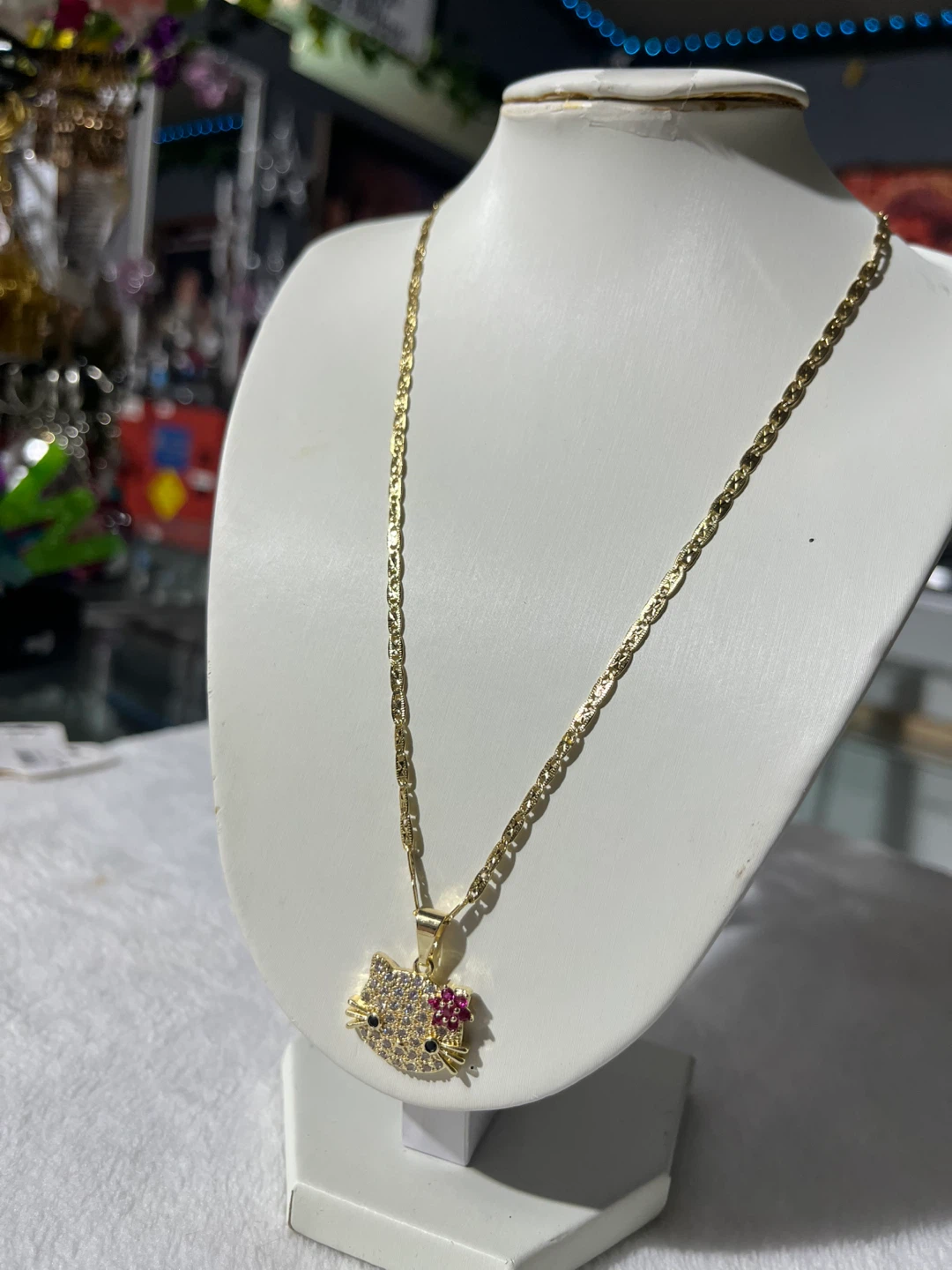 Hello Kitty Rhinestone Pendant Necklace - photo 2