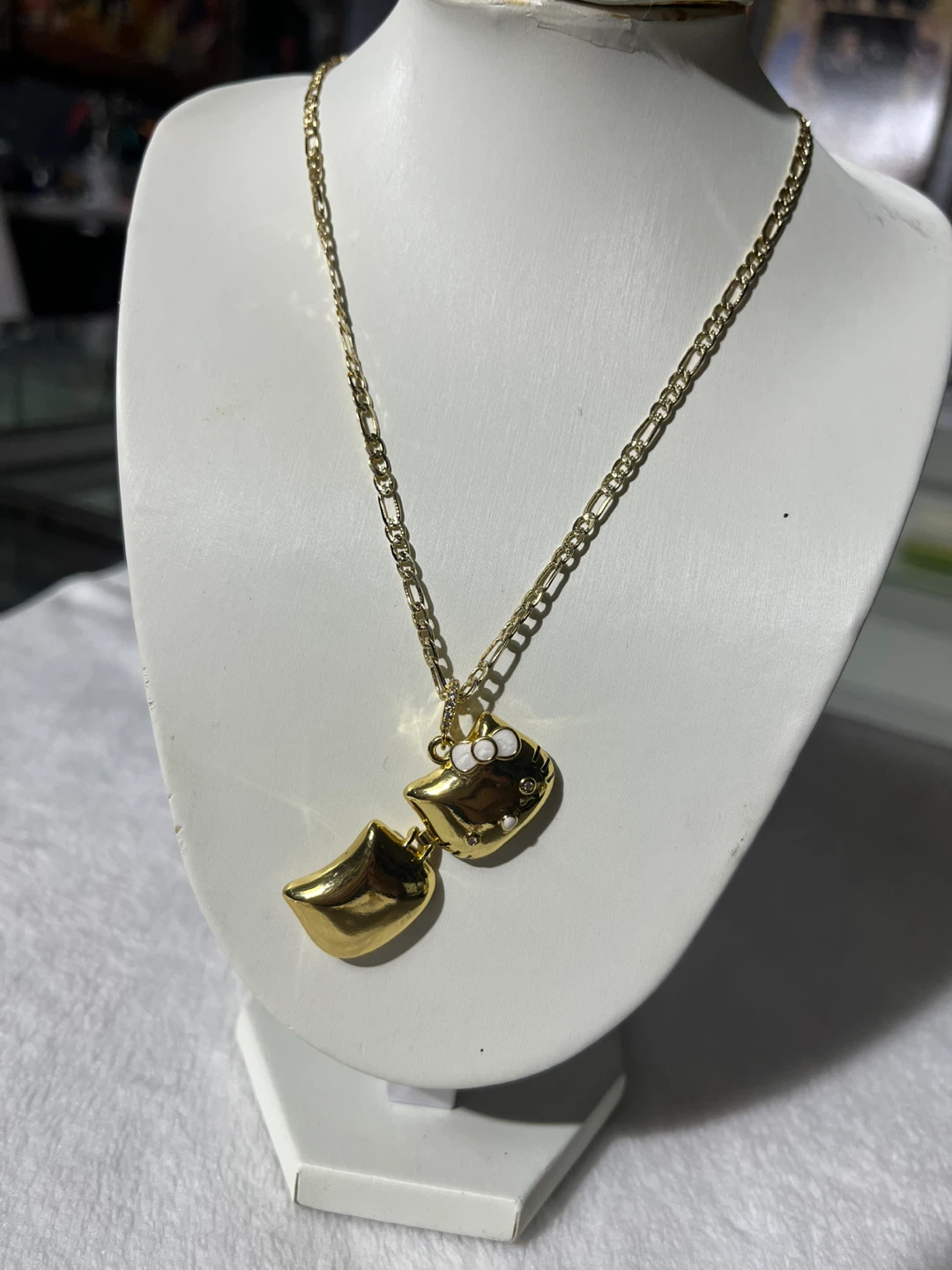 Hello Kitty Gold Tone Locket Necklace