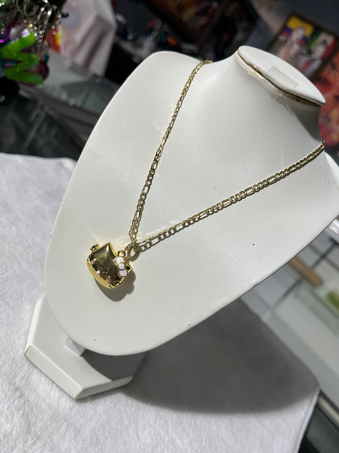 Hello Kitty Gold Tone Locket Necklace - photo 2
