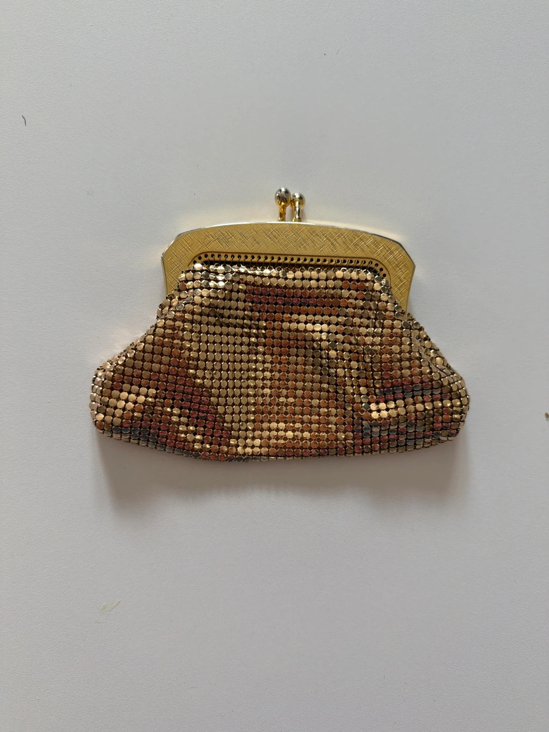 Vintage Glomesh Gold Tone Coin Purse