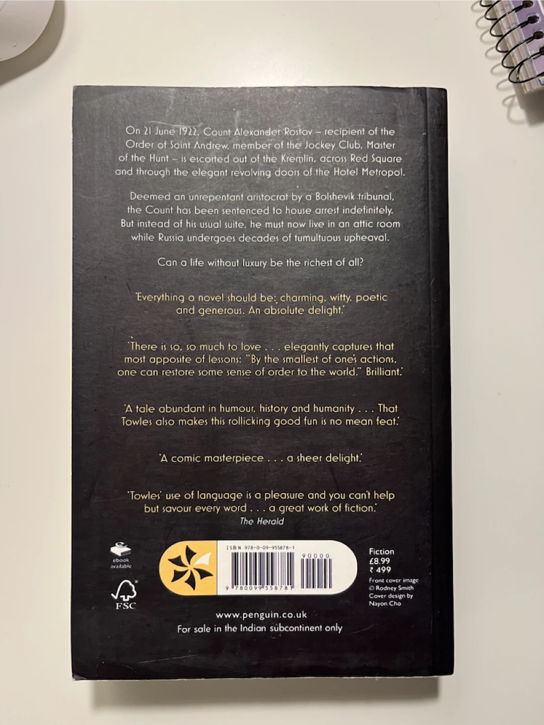A Gentleman in Moscow by Amor Towles - photo 2