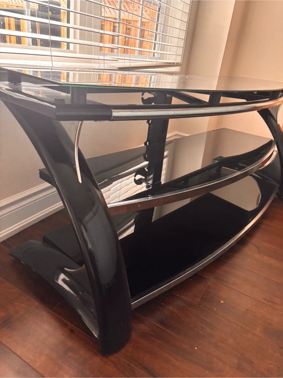 Black Glass Table - photo 2
