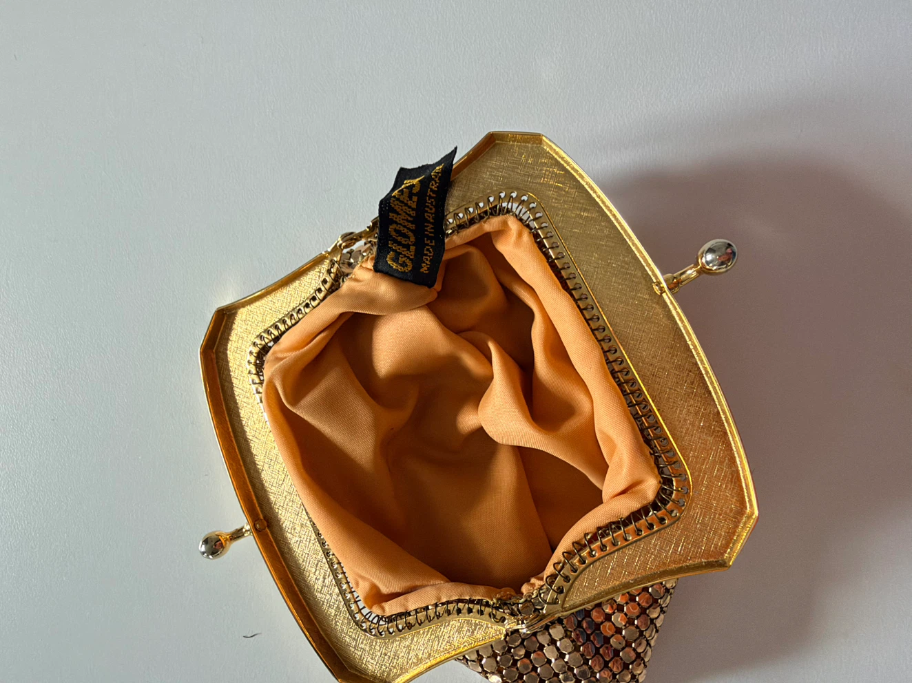 Vintage Glomesh Gold Tone Coin Purse - photo 4