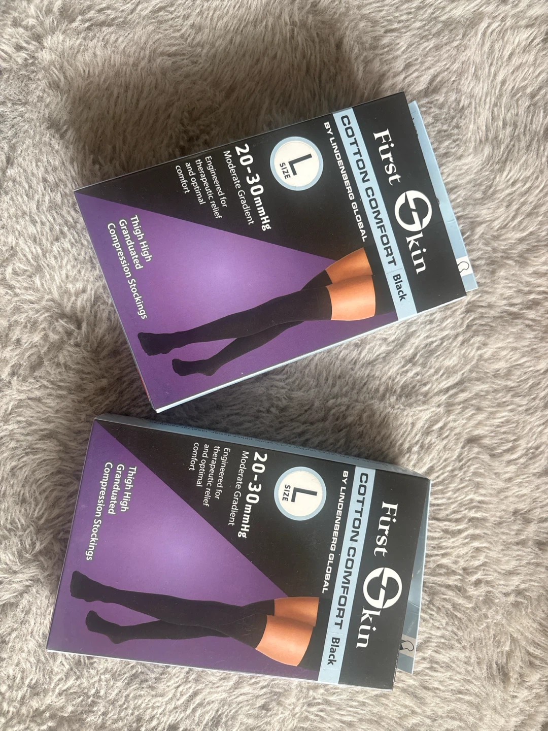 Two pairs  Comfort compression stockings