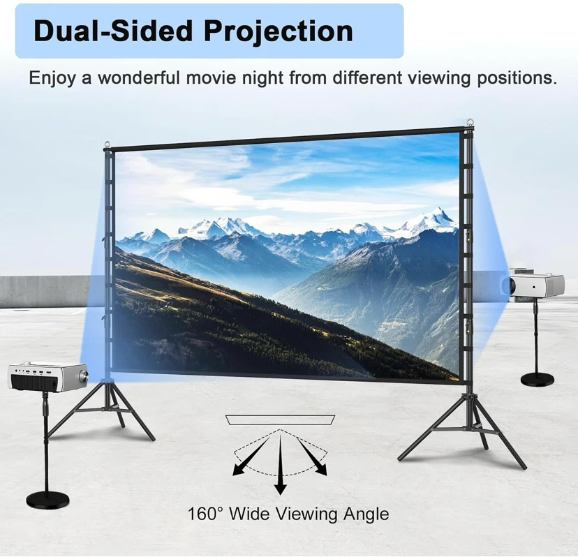 New 200 Inch Outdoor Projector Screen TOWOND with Stand - photo 3