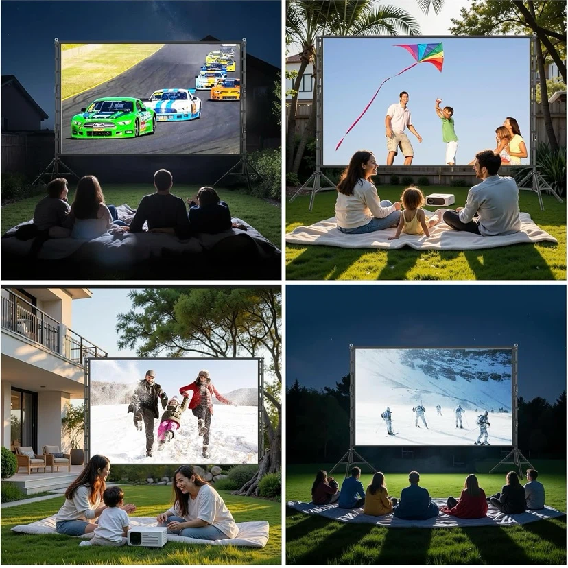 New 200 Inch Outdoor Projector Screen TOWOND with Stand - photo 5