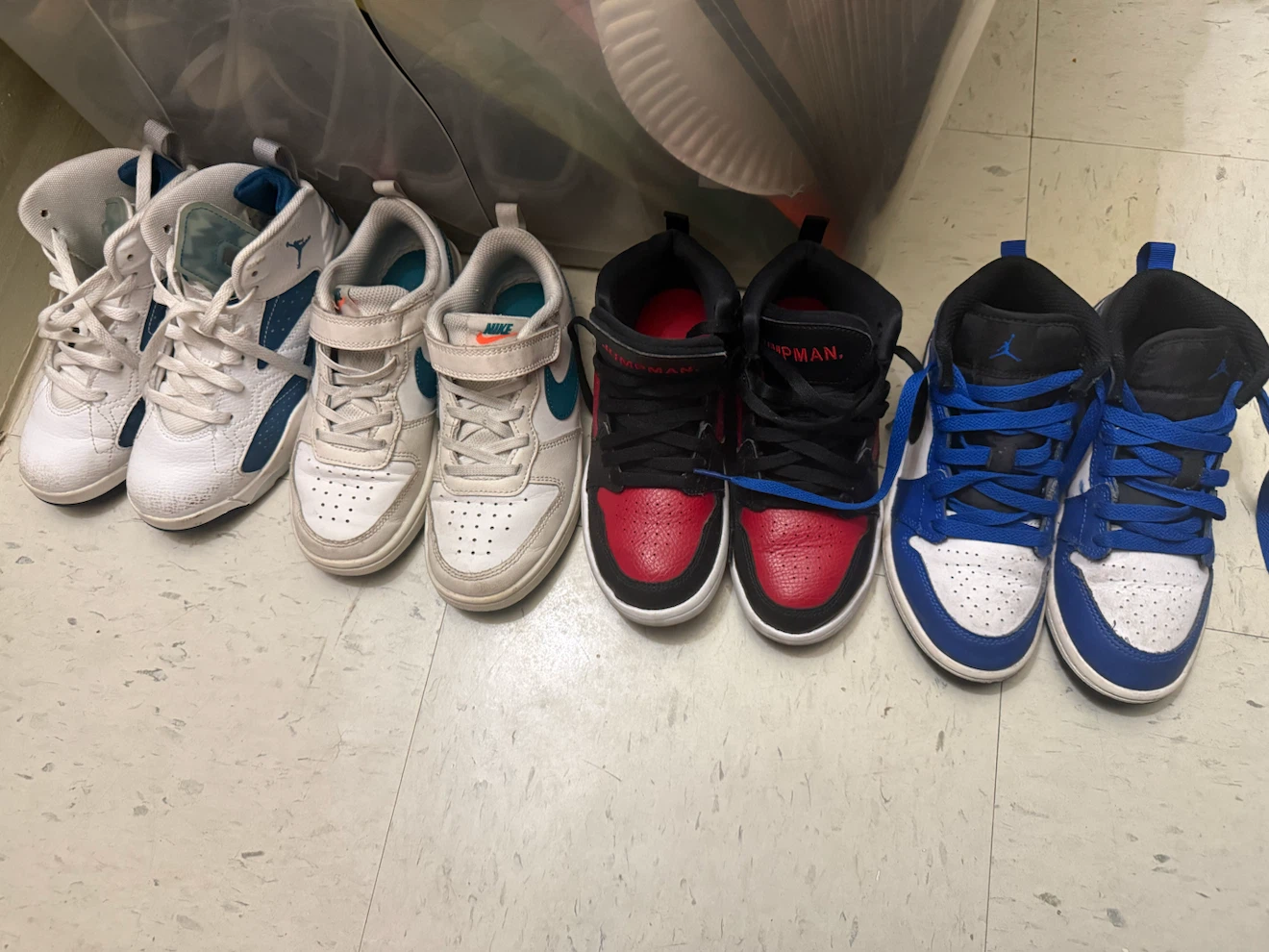 4 Pairs Kids Nike Jordan Sneakers