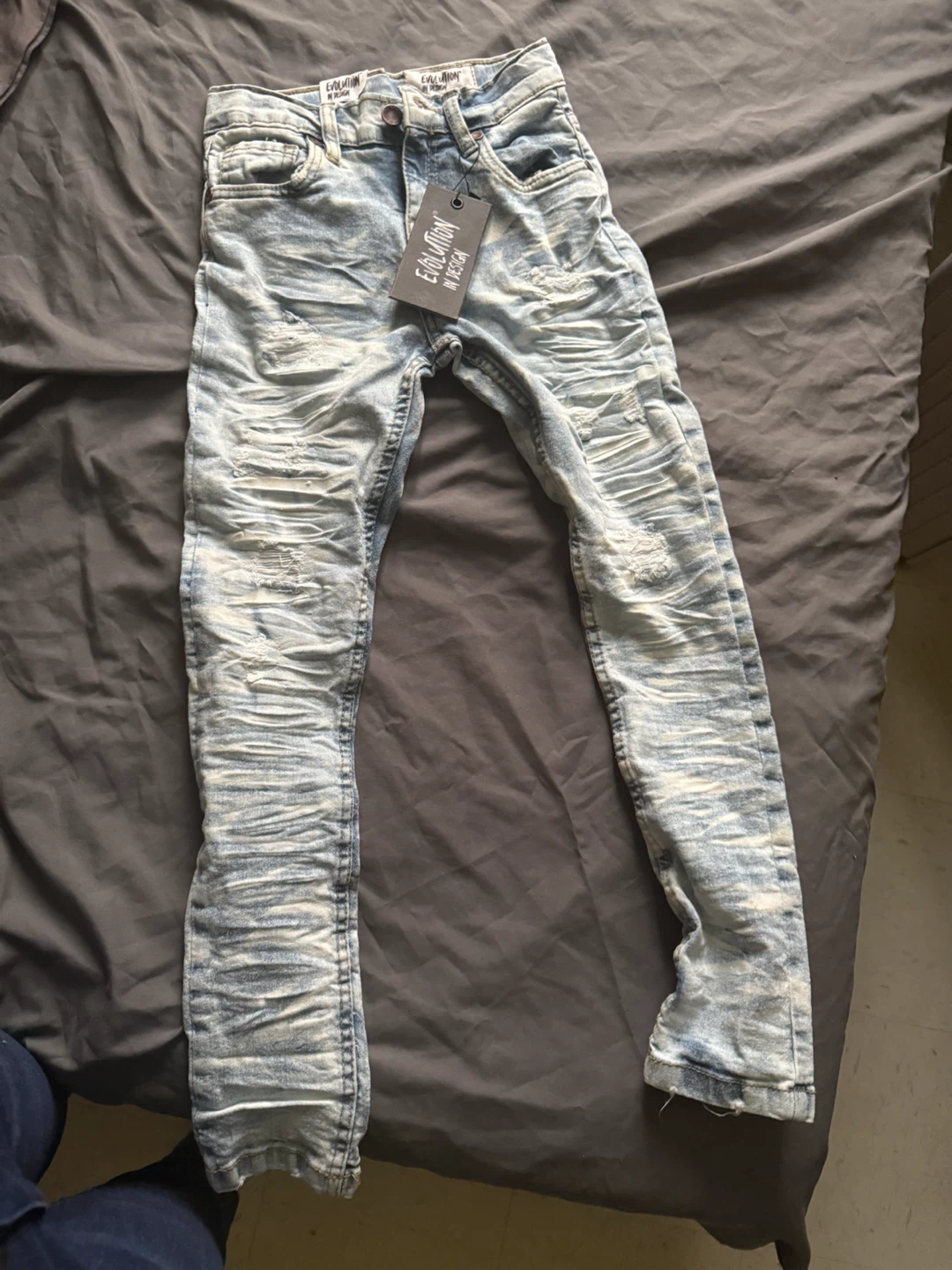 Evolution In Design Distressed Jeans boy size 7