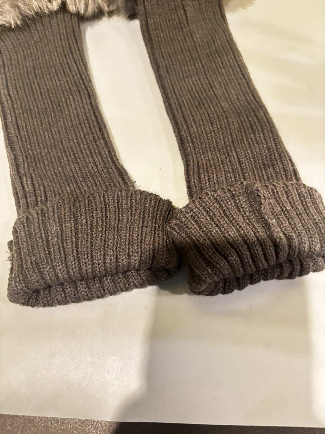 Gray Faux Fur Leg Warmers - photo 5