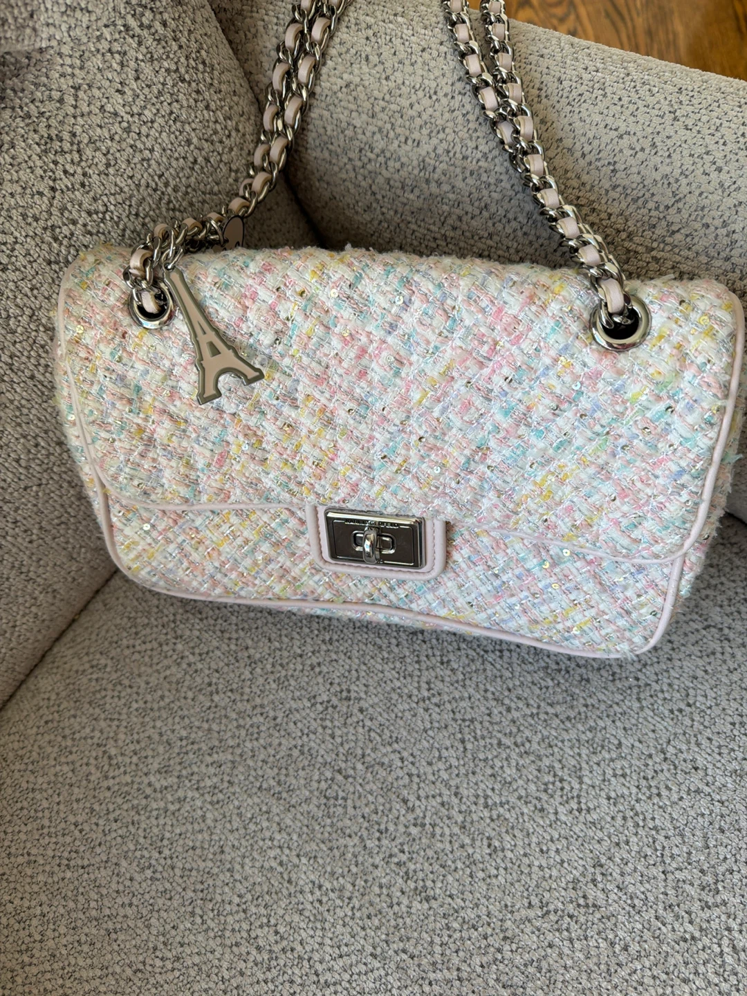 Karl Lagerfeld Multi-Colour Tweed Shoulder Bag - photo 2