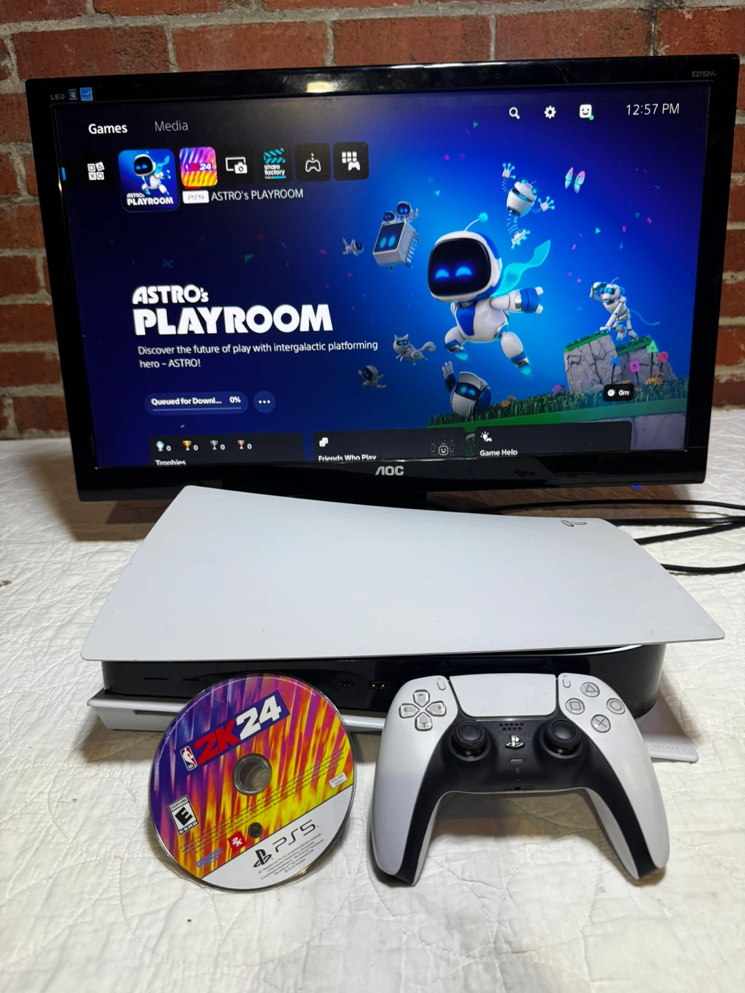 PlayStation 5 Console with Controller and NBA 2K24 Game