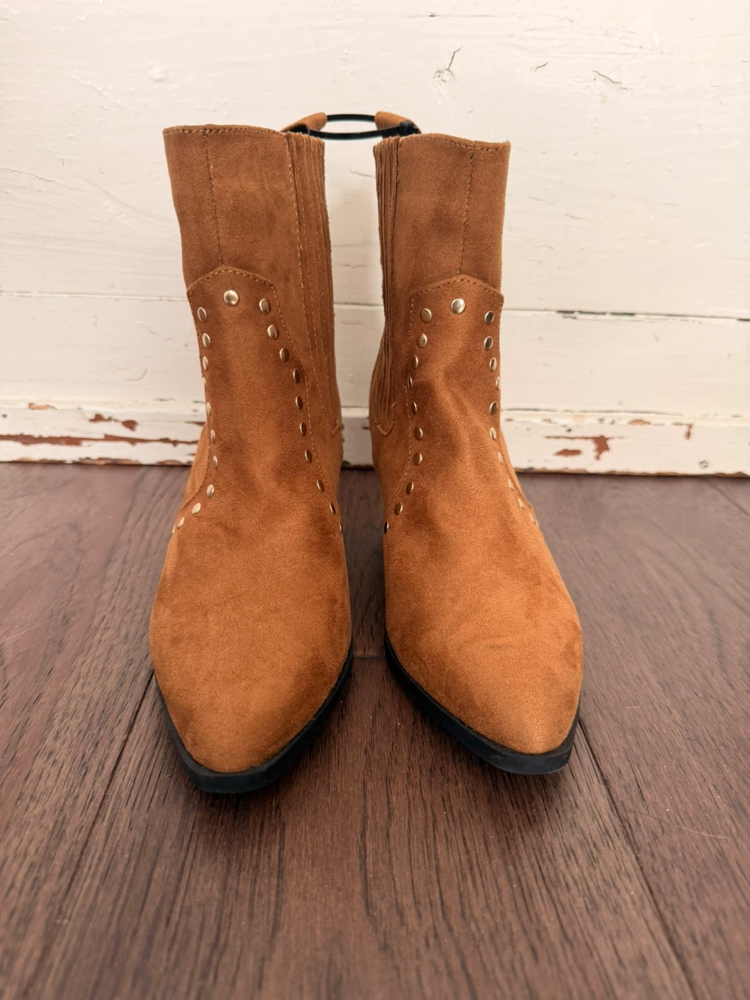 Brand New Tan Studded Ankle Boots (size 7) - photo 2
