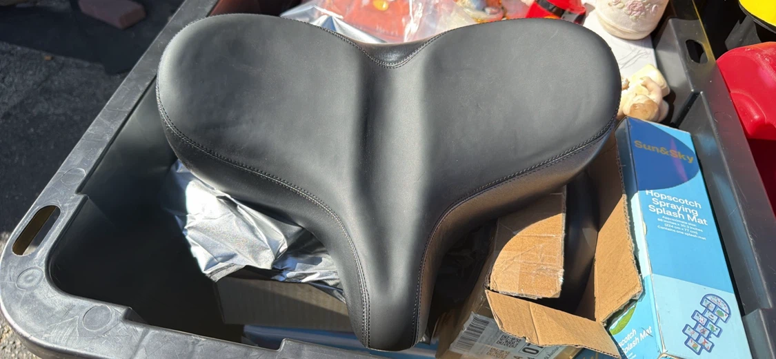 Black Wide Bicycle Comfort Saddle