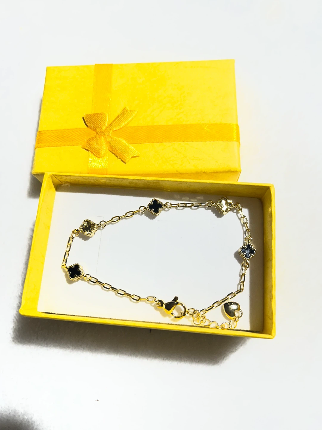 Gold Tone Clover Bracelet