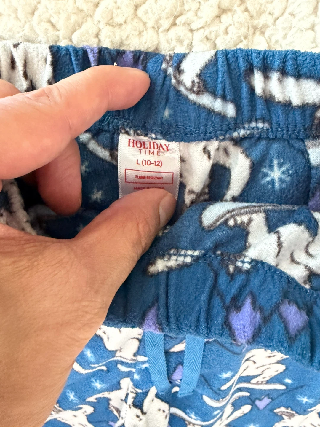 Holiday Time Fleece Pajama Pants L (10-12) - photo 2