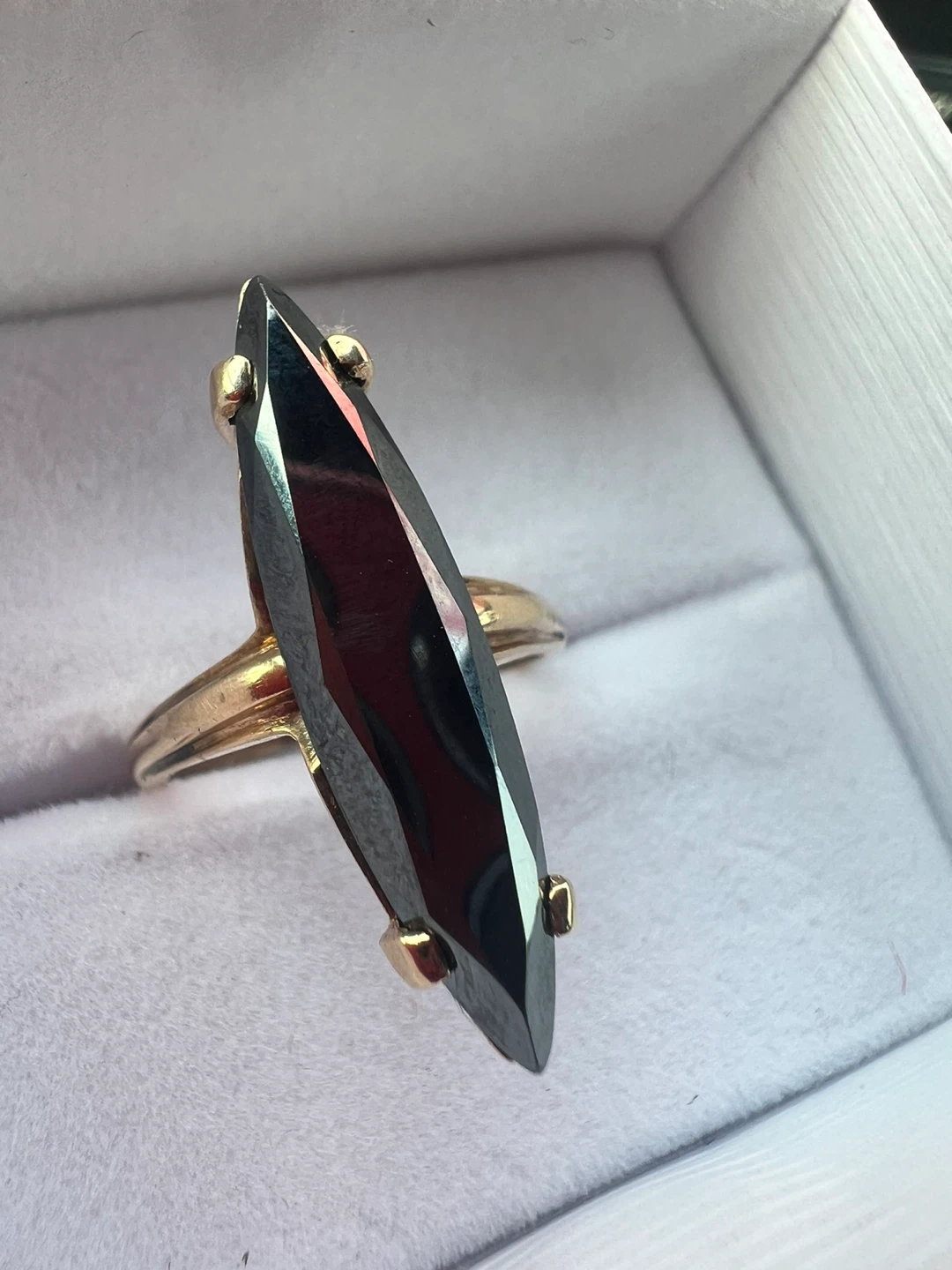10 k Marquise cut black Alaskan ring - photo 2