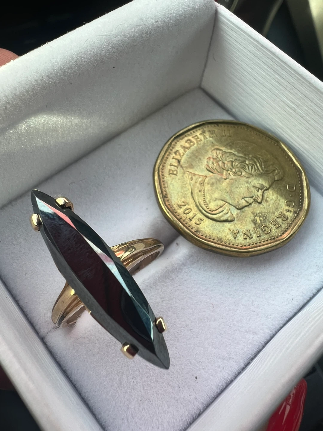 10 k Marquise cut black Alaskan ring - photo 3