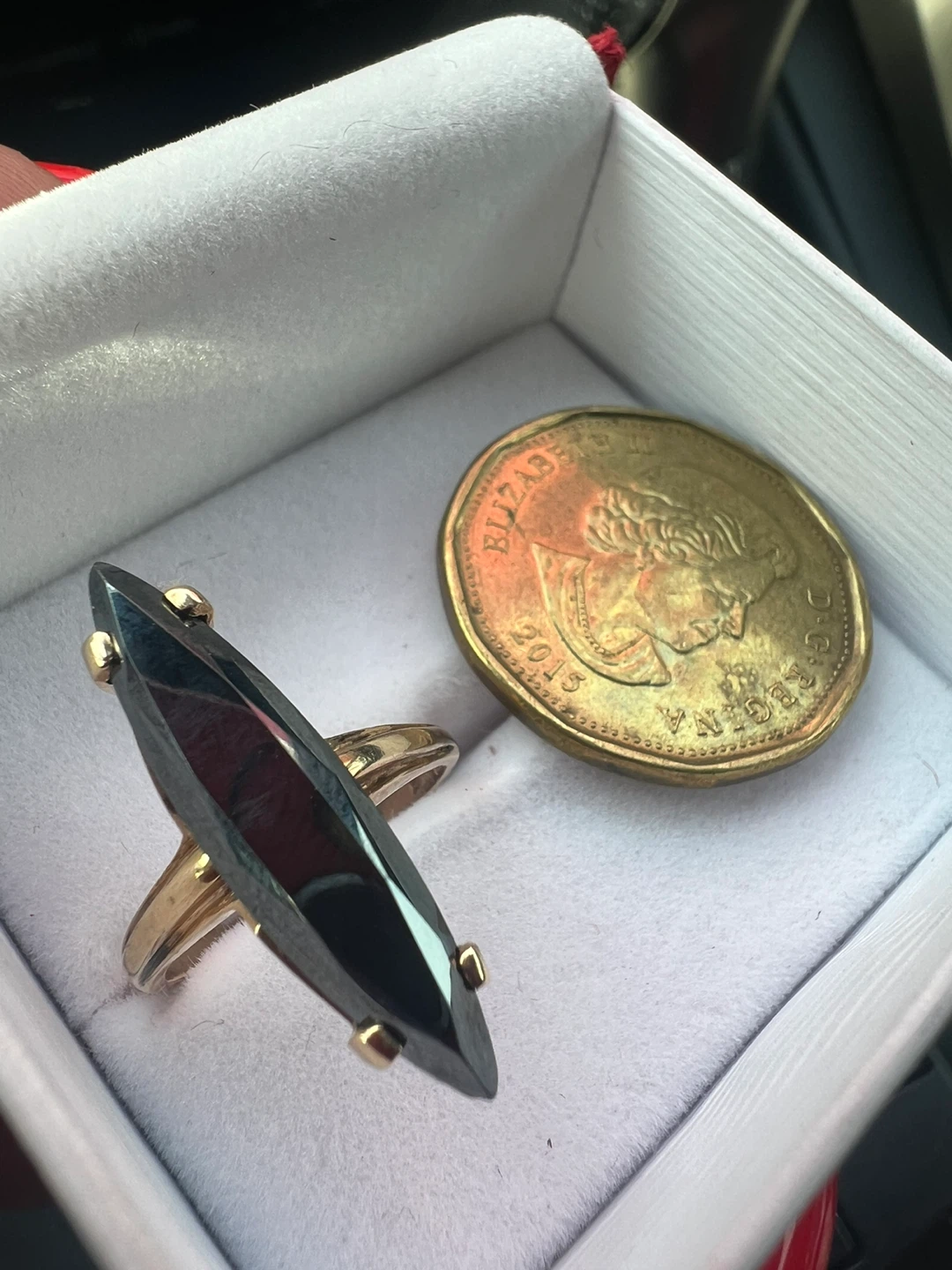 10 k Marquise cut black Alaskan ring - photo 5