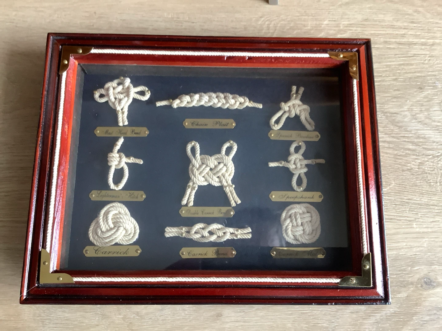 Vintage Nautical Sailor’s Knot Shadow Box 🐞